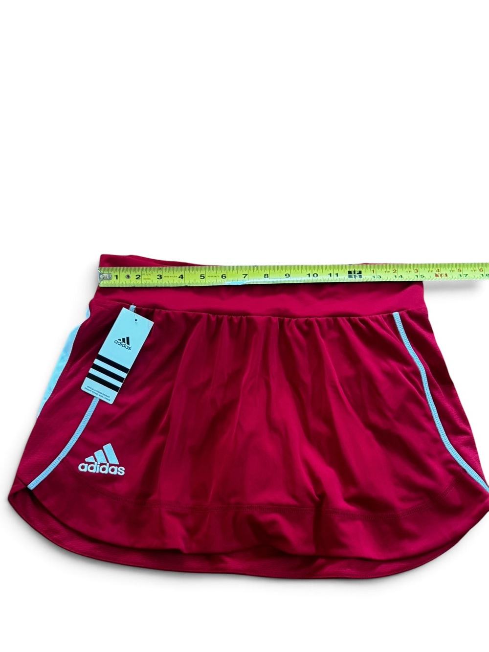 adidas women’s utility power red Skort with white Accents